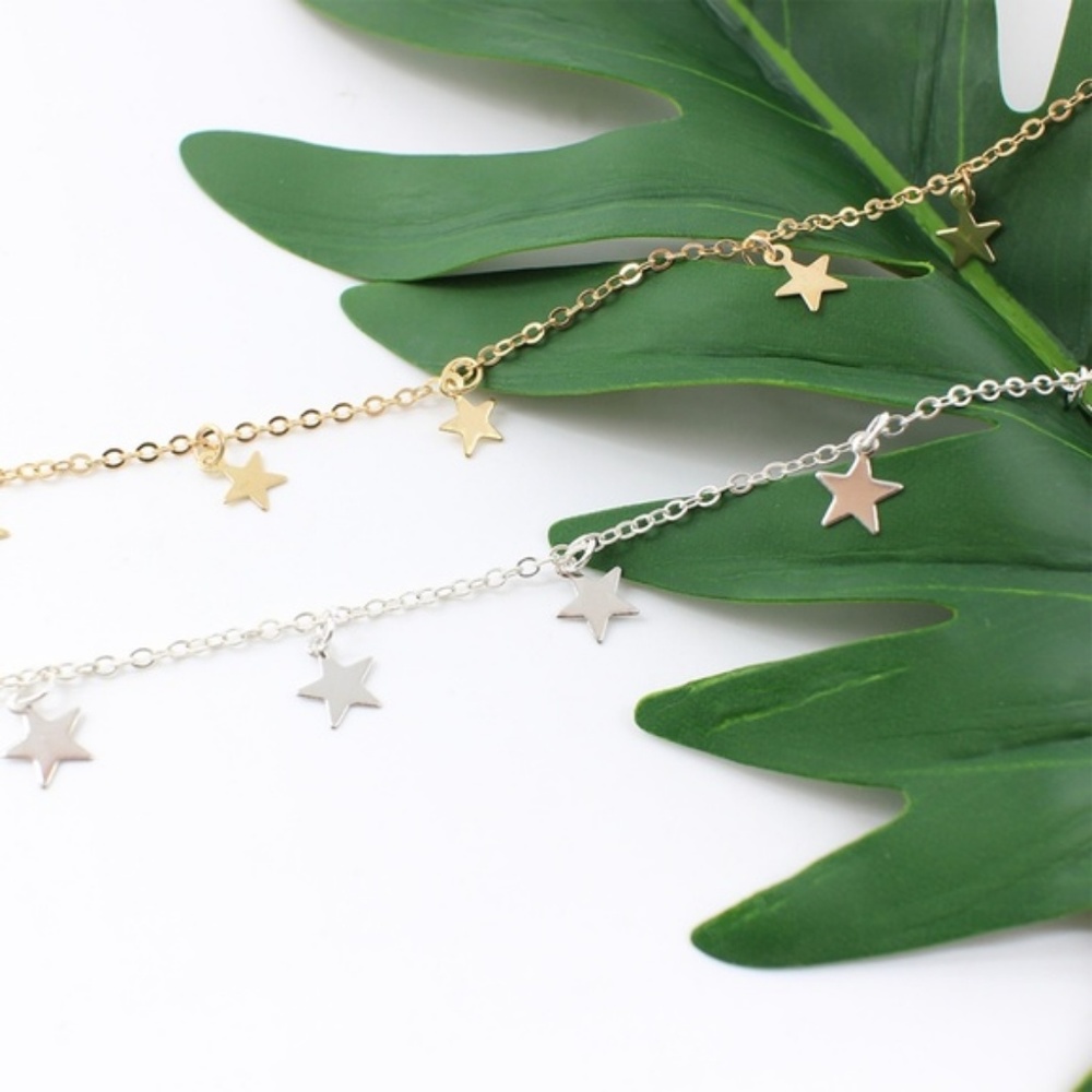 Dainty Star Choker Necklace [Silver] - Picture 3 of 6